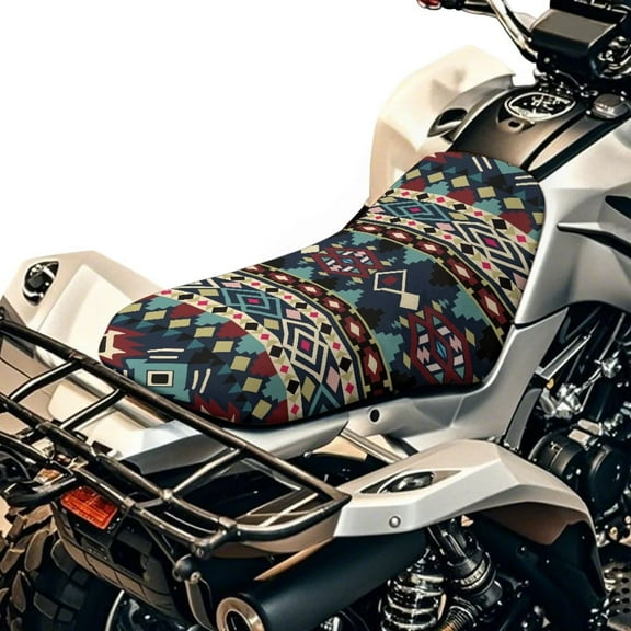 Binienty Aztec Navajo ATV Seat Cover Water Resistance Ethnic Tribal ATV Seat Cushion Cover Motorcycle Seats Protector Compatible with Sportsman,Rancher,Foreman,Scrambler