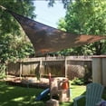 thumbnail image 6 of Sunshades Depot 16' x 18' x 24.1' Sun Shade Sail Right Triangle Permeable Canopy Brown Custom Size Available Commercial Standard, 6 of 6