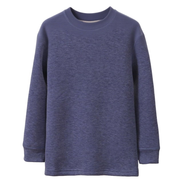 Boys Winter Jacket Solid Half High Collar Thick Knitted Fleece Warm