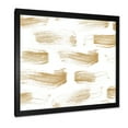 thumbnail image 2 of Designart 'Golden Abstract Brush Strokes' Modern Framed Art Print, 2 of 4
