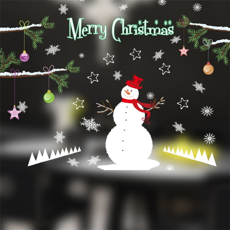 Christmas Glitter Snowflakes Window Wall Stickers for Christmas Holiday Winter Home Decorations Window Clings Xmas Party Supplies Accessories Winter Wonderland Themed Party 80 PCs