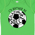 thumbnail image 4 of Inktastic Id Rather Be Playing Soccer Boys or Girls Baby Bodysuit, 4 of 5