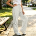 thumbnail image 4 of Enridrech Wide Leg Pants for Girls Drawstring Elastic Waisted Cargo Pant Casual Fashion Outdoor Trousers, 4 of 5
