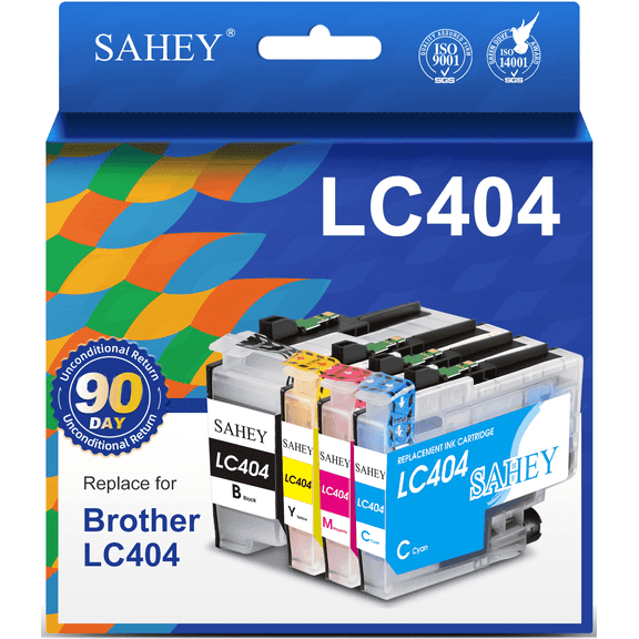 LC404 Ink Cartridge Compatible for Brother LC404 Ink for MFC-J1205W XL  MFC-J1215W  MFC-J1205W  Printer Ink ( 4 Pack，Black Cyan Magenta Yellow)