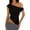 Black, variant on PRETTYGARDEN Womens Summer Off The Shoulder Crop Tops Sleeveless One Shoulder Ruched Asymmetrical Y2K Going Out Tank Top