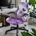 thumbnail image 2 of Xoenoiee Marble Butterfly Print Computer Office Chair Covers Stretch Computer Chair Slipcover Removable Washable Chair Protector Cover Universal Desk Rotating Chair for Armrest Chair, S, 2 of 7