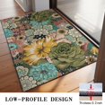 thumbnail image 3 of Bohemian Retro Floral Non-Slip Entryway Door Mat,Boho Indoor Decor Durable Low Plush Door Mat,Washable Welcome Rug for Patio Hallway Home Decor 20x32 Inches, 3 of 7