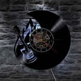 thumbnail image 2 of Reloj de pared con disco de vinilo musical, reloj de pared con luz Led con estilo de guitarra, reloj de vinilo, decoración de pared de salón, regalos únicos para amantes de la música Feliz Sencillez, 2 of 5