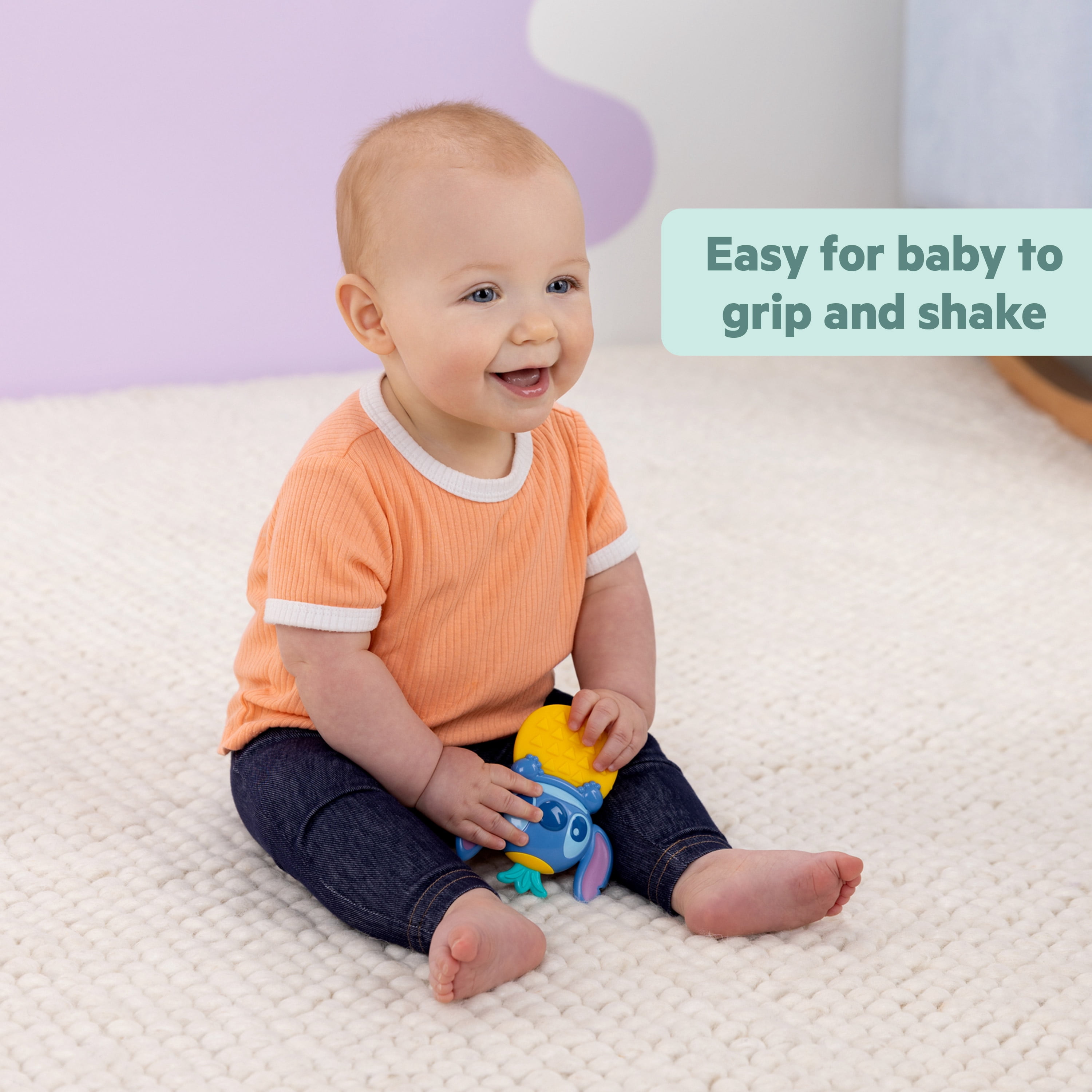 Disney Baby Stitch Tropical Teethe Rattle & Teether
