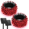 thumbnail image 1 of Guirnalda de luces solares Brightown 400 LED, 144 pies, paquete de 2 (rojo), 1 of 1