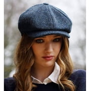 Hanna Hats JP Cap Men's Donegal 100% Irish Wool Tweed Newsboy Irish Flat Hat Made in Ireland