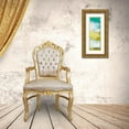 thumbnail image 3 of Jachimiec, Sue 7x14 Gold Ornate Wood Framed with Double Matting Museum Art Print Titled - Teal Dot Panels IV, 3 of 4