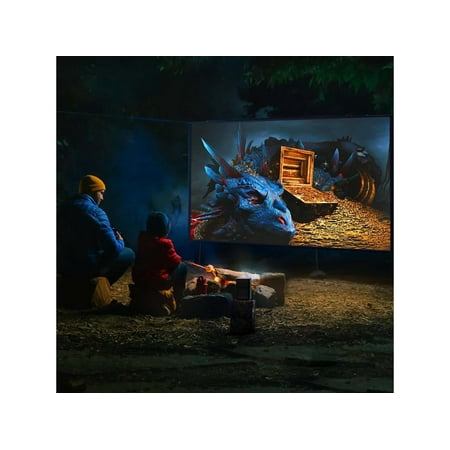 XGIMI - Halo+ 1080p HDR Smart Portable Projector with Harman Kardon Speaker, 2.5H Built-in Battery and Android TV - Silver
