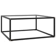 thumbnail image 1 of vidaXL Coffee Table Black with Tempered Glass 80x80x35 cm, 1 of 4