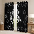 thumbnail image 2 of Homewish Teens Cowboy Horseshoe Black Out Curtains,Western Theme Curtains Pack of 2 (42x63 Each),Farmhouse Animal Horse Bedroom Curtains,Super Cozy Room Decor, 2 of 6