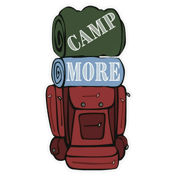 Camp More Hiking Backpack Decorative Car Truck Window Sticker Decal