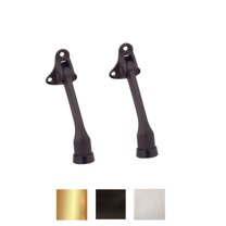 Litepak Kickdown Door Stop Holder Flip Doorstop 4" (Oil-Rubbed Bronze (ORB), 2 Pack)