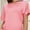 Pink, variant on Women's Casual Short Sleeve Dolman Top Boat Neck T Shirts