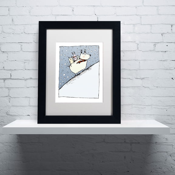 Trademark Fine Art "Kind Dog" Canvas Art by Carla Martell, White Matte, Black Frame