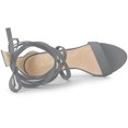 thumbnail image 4 of Sandalias Cordón Arriba Punta Abierta Tacón De Aguja Para Mujer Allegra K Gris 38, 4 of 6