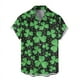 thumbnail image 4 of Camisa del Día de San Patricio para hombre, con estampado 3D, divertida camiseta de trébol verde, camisa informal de manga corta con botones para el Día de San Patricio para hombre, 4 of 4