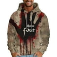 thumbnail image 1 of QIPOPIQ Chandail à Capuche pour Hommes, Imprimé Graphique 3D Amusant, avec Poches, en Solde, 1 of 4