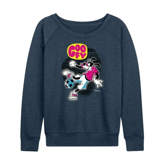 Disney - Street Soccer Goofy - Women's Lightweight French Terry Long Sleeve Shirt
