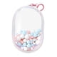 thumbnail image 2 of Estuche para guardar minifiguras, bolsa transparente de PVC para exhibir muñecas, cierre de cremallera, ideal para coleccionistas. Rosa L con bolitas, 2 of 9