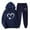 Dark Blue, variant on Ahuyic Womens 2 Pieces Sets,Women's Fall Winter Printed 2PC Set Pul r Hooded Long Sleeve Hoodie & Sweatpants Warm Cozy Out for Home & Daily Casual Wear