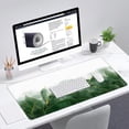 thumbnail image 6 of Marble Texture Gaming Mouse Pad,Emerald Leaves Desk Mat,XXL Extended Mouse Pad Mat for Office,Computer,Keyboard with Non-Slip Base Stitched Eges Mousepad 35.4''''×15.7'''', 6 of 6