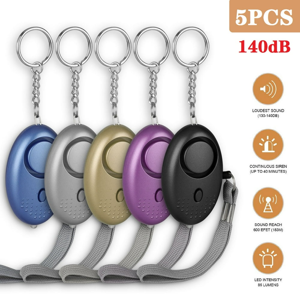 TSV Safe Personal Alarm, 5/3pcs Safe sound Personal Alarm with LED