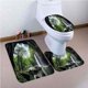thumbnail image 4 of Juego de 4 cortinas de ducha impermeables con diseño de bosque y cascada en 3D, de poliéster, con paisaje natural, para baño, tapa de inodoro, decoración de baño + 12 ganchos, 72 x 72 pulgadas,, 4 of 7