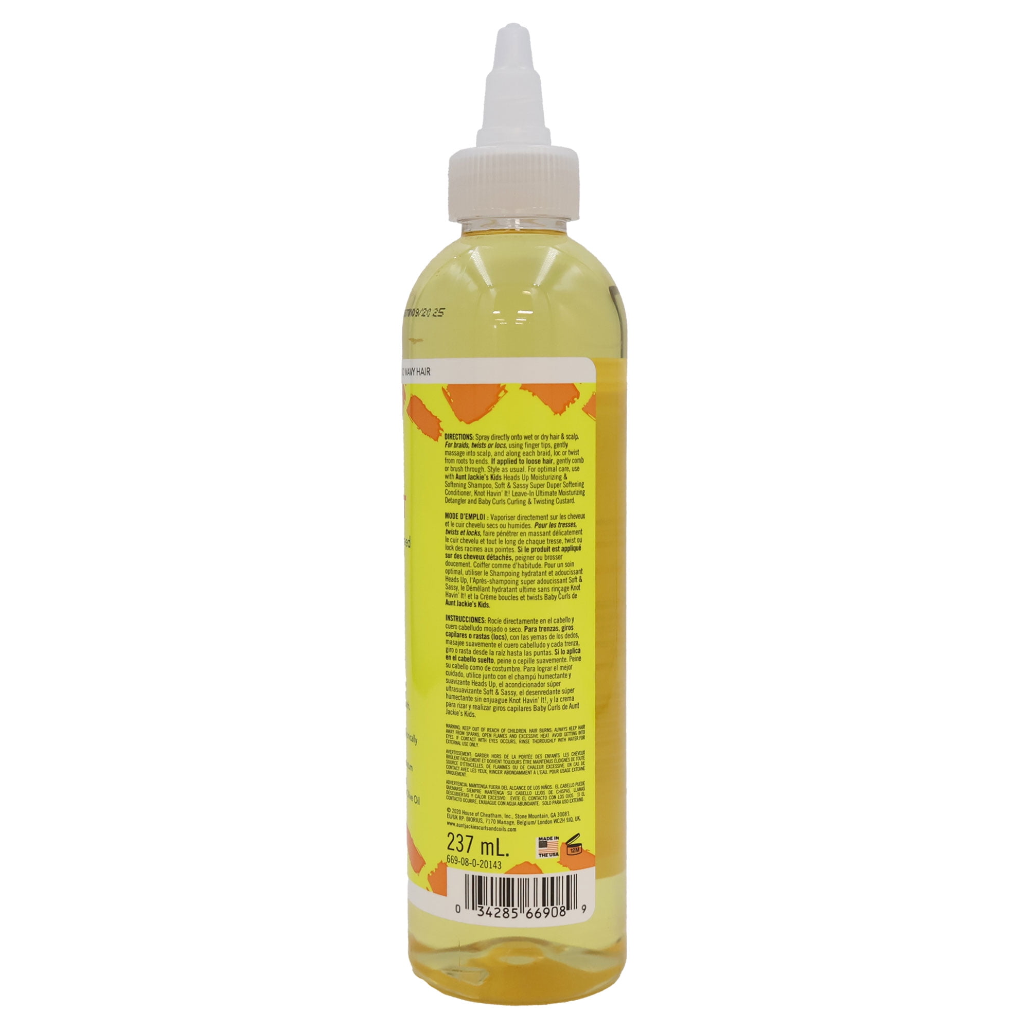 Aunt Jackies Girls E-Blast Vitamin E and Flaxseed Hair Scalp Remedy Oil, 8 Oz, Pack of 3