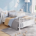 thumbnail image 4 of Mirightone Twin Bed Frames with Rails, Metal Montessori Bed with Slats Support, Low Profile with Removable Bed Rails for Bedroom, White, 4 of 8