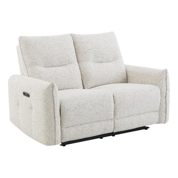 ACME Lalisa Power Motion Loveseat  w/USB Port  in Cream Chenille