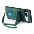 thumbnail image 6 of Nalacover for Google Pixel 7A, Slim Case Wallet with Credit Card Holder, Back Flip Premium Leather Magnetic Clasp Kickstand Wirst Hand Strap Shockproof Cover for Google Pixel 7A, Green, 6 of 7