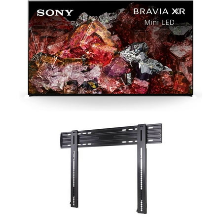 Sony XR85X95L 85 Inch BRAVIA Mini LED 4K HDR Smart TV with a Sanus LL11-B1 Super Slim Fixed-Position Wall Mount for 40 Inch - 85 Inch TVs (2023)