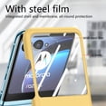 thumbnail image 2 of Allytech Motorola Razr 40 Ultra 2023 Case with Ring Holder Stand & Screen Protector, Morandi Colored Case Shockproof Bumper Slim Cover for Motorola Razr 40 Ultra - Yellow, 2 of 10