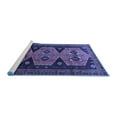 thumbnail image 2 of Ahgly Company Machine Washable Indoor Round Persian Blue Traditional Area Rugs, 7' Round, 2 of 4