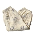 thumbnail image 2 of SGFCWSX Kids Pants Elastic Waist Elastic Cuffs Cotton Print Loose Fit Breathable Trousers for Boys Girls Beige Size 8 Years, 2 of 5