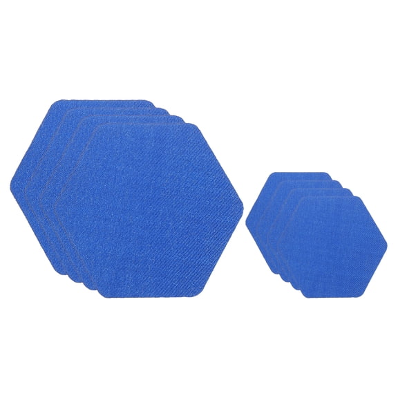 Uxcell Nylon Repair Patches 2.5"x2.5" / 1.5"x1.5", 8 Pack Fabric Repair Tape, Blue