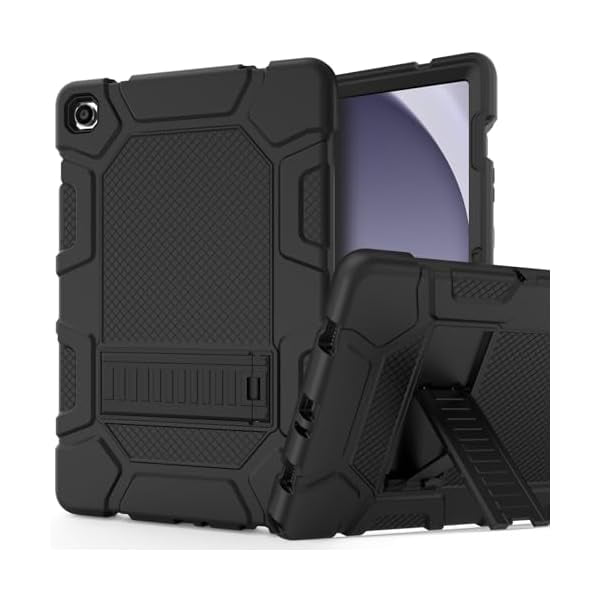 wonim11 Rantice Case for Samsung Galaxy Tab A9+/A9 Plus 11", Heavy Duty Shockproof Rugged Protective Case with Kickstand for Galaxy Tab A9+/A9 Plus 11 Inch (SM-X210/X216/X218), Black
