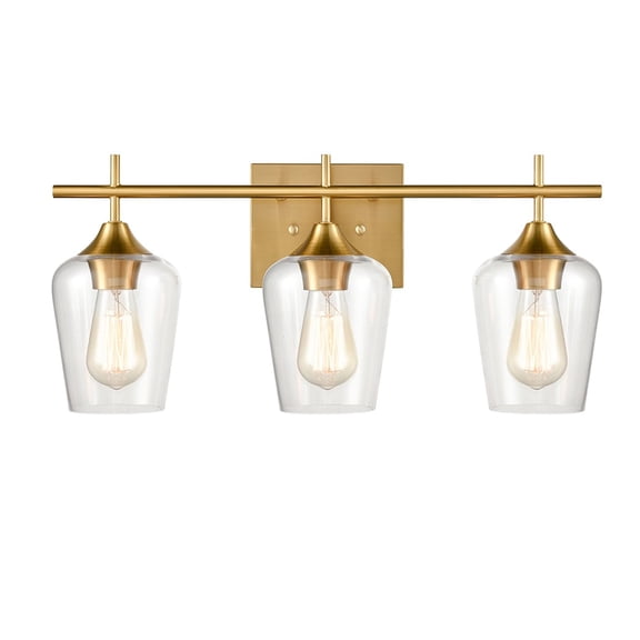 Fondavelle Modern Brass Wall Sconce Bathroom Vanity Light , 3-Bulbs