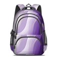 thumbnail image 2 of Purple and Gold Marble Pattern Backpack for School, Cute School Bag with Adjustable Shoulder Straps and Padded Back, 16.9"x12.6"x5.9", 2 of 5