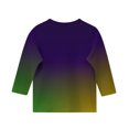 thumbnail image 4 of Efsteb Kids Girls' Fashion 3/4 Sleeve Shirt Crew Neck T Shirts Gradient Color Graphic Tee Comfy Soft Casual Loose Blouses (Purple,11 Years), 4 of 5