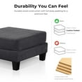 thumbnail image 5 of Furniture of America Fayen Modern Chenille Fabric Storage Ottoman, Dark Gray, 5 of 13