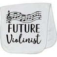 thumbnail image 2 of Inktastic Future Violin Player Violinist Baby Burp Cloth, 2 of 3