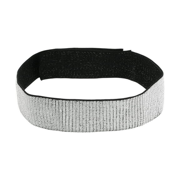 Unique Bargains 1 Pc Breathable Wig Edge Fixing Headband Wig Grip Band 23.62"x1.57" Black Silver Tone