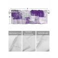 thumbnail image 4 of Valances for Windows Purple Grey Abstract Rod Pocket Cafe Window Treatments Valance Curtains for Kitchen Bathroom Laundry Basement Windows 60"x18", 4 of 9