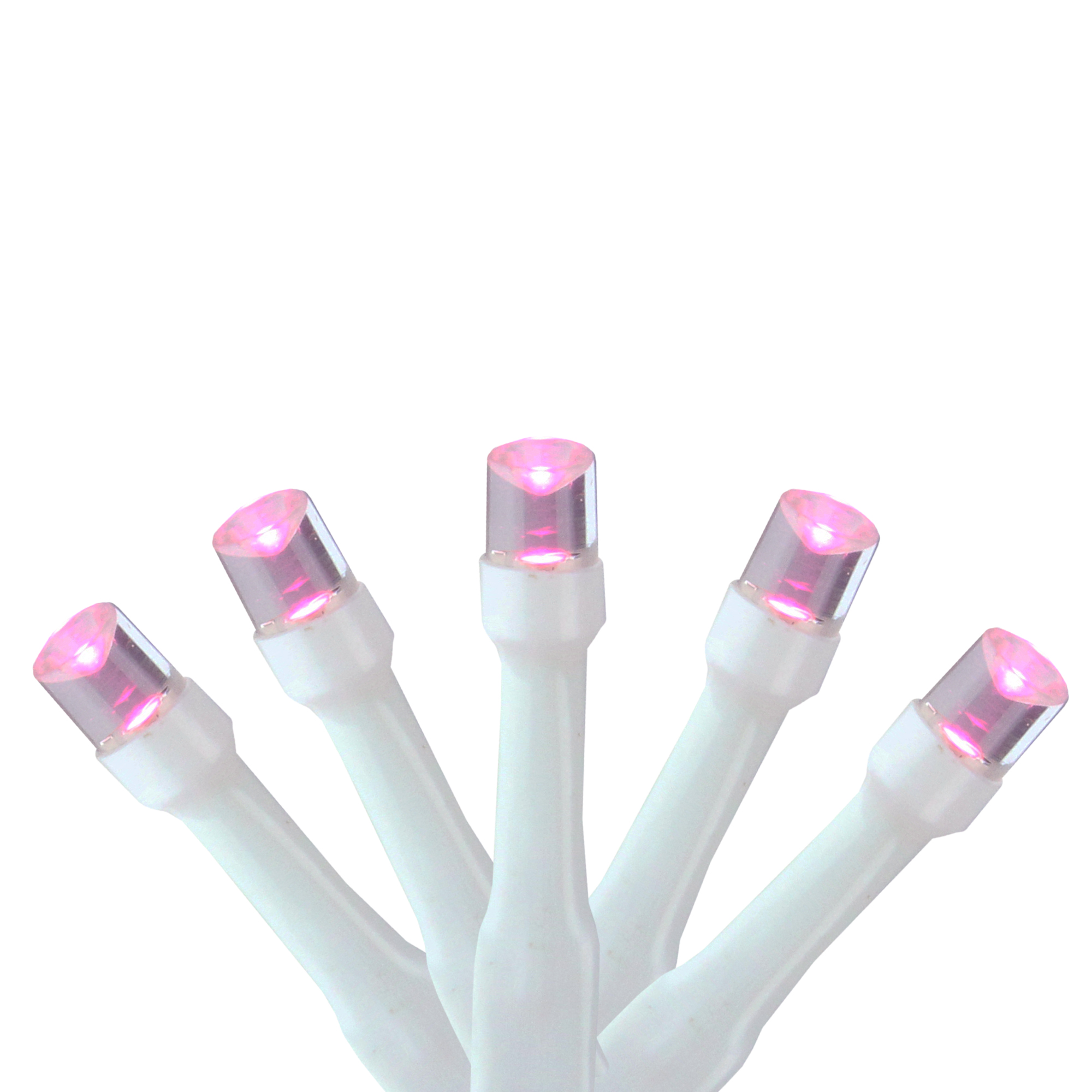 Pink Christmas Lights With White Wire 